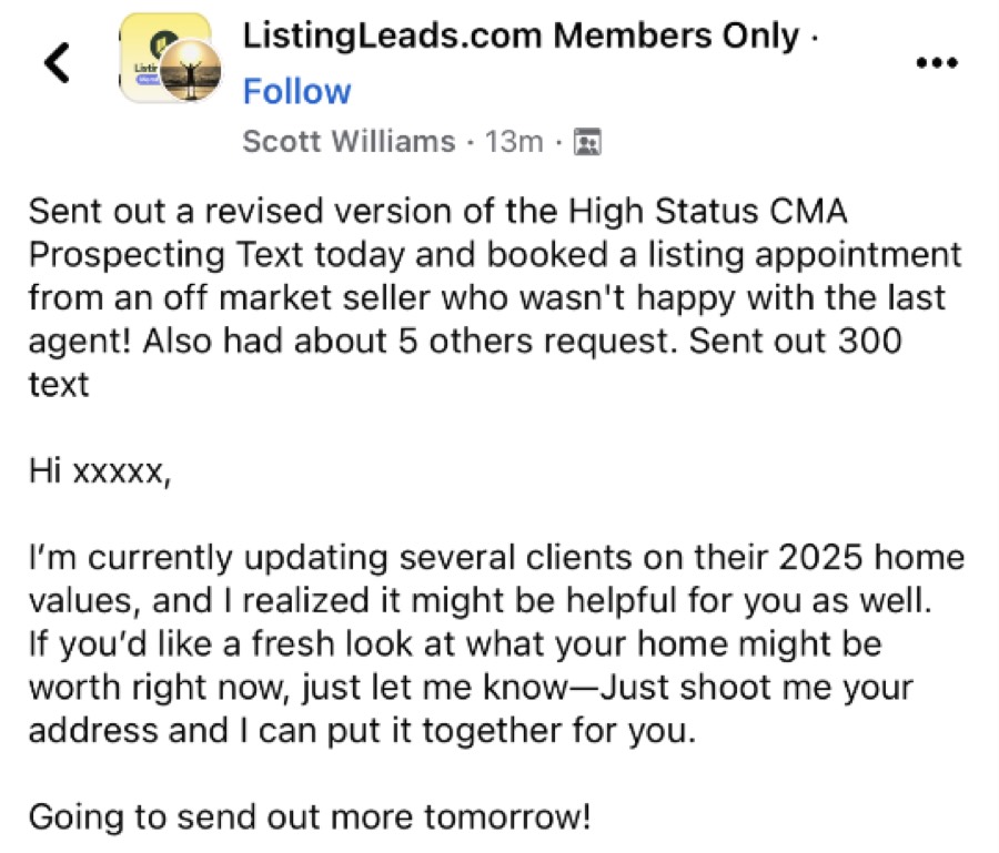 Listing Leads customer result 62 of 100