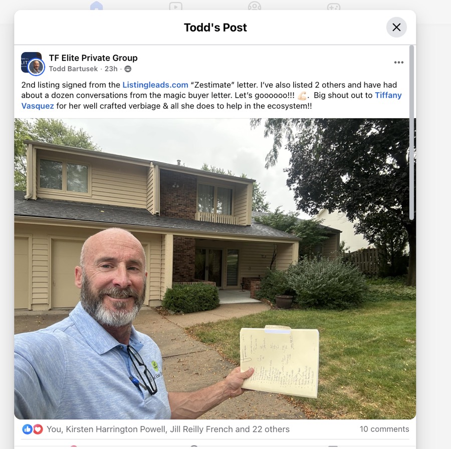 Listing Leads customer result 90 of 100